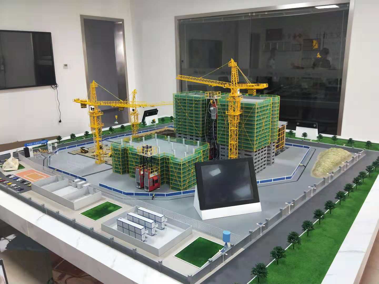 红安县建筑施工场景模型